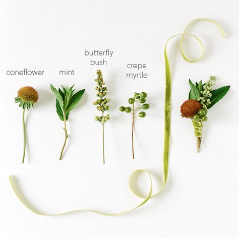 Would you try making your own boutonnieres for your wedding? It can be a little tricky but if you practiced before the big day you could definitely DIY (or have some friends/family do the job).  Here’s how: 1. Pick out a few little bits of flowers/foliage you find interesting. Its nice to have more than … Diy Boutonniere Wedding, Diy Boutonniere, Wedding Boutonnieres, Wedding Boutonniere, Preowned Wedding Dresses, Diy Wedding Flowers, Patiently Waiting, Boutonniere Wedding, Flowers Green