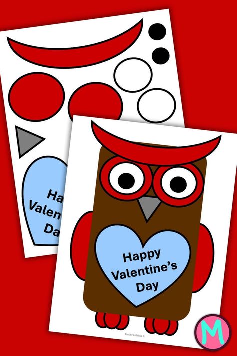 Build A Valentine’s Day Owl Craft, Cut & Paste Activity.  Grab the simple printable craft template and
have a blast making this craft with your kids. 
Perfect for toddlers, preschoolers and kindergarteners.  The template comes with two options
pre-colored, and black & white.  This
will make a great activity for teachers and homeschoolers who are celebrating
Valentine’s Day and want a cute craft. Holiday Party Crafts, Printable Diy Crafts, Craft For Preschool, Printable Craft Templates, Owl Templates, Owl Craft, Toddler Craft, Bug Crafts, Owl Pattern