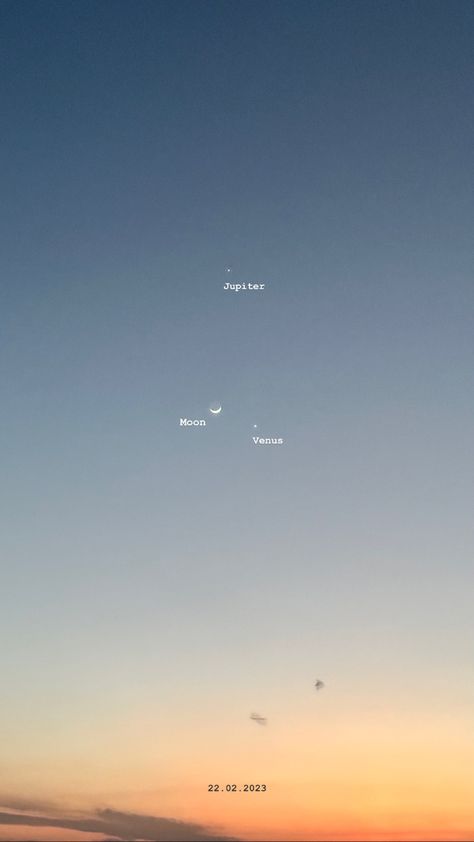 Rare celestial event Feb 2023 | Beautiful Moon, Venus and Jupiter Conjunction Moon And Venus Wallpaper, Moon And Venus Conjunction, Venus And Jupiter, Venus Jupiter, Jupiter Moons, Celestial Event, Beautiful Moon, Cute Song Lyrics, Cute Songs