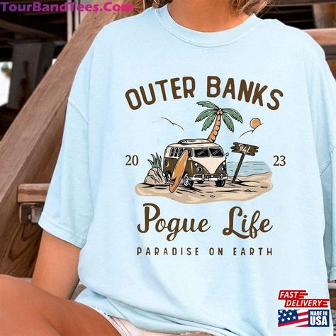 Outer Banks Shirt Obx T-Shirt Paradise On Earth Classic Hoodie Check more at https://tourbandtees.com/product/outer-banks-shirt-obx-t-shirt-paradise-on-earth-classic-hoodie/ Obx Shirts, Outer Banks Shirts, Obx Merch, Outer Banks Hoodie, Outer Banks Shirt, The Pogues, T Shorts, 12th Birthday, Paradise On Earth