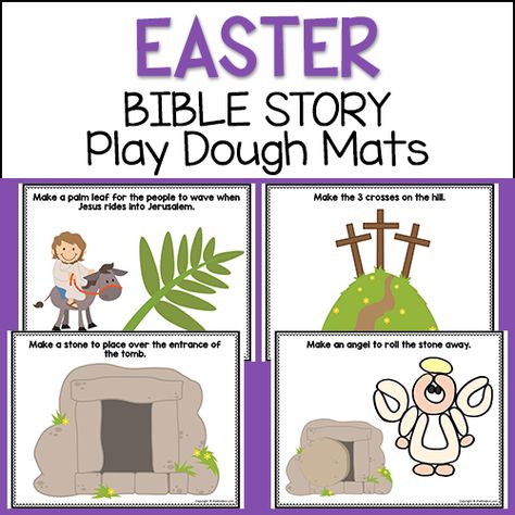 Easter Stories For Preschool, Christian Easter Toddler Crafts, Easter Bible Crafts Preschool, April Sunday School Lessons, Easter For Toddlers Christian, Lent Toddler Activities, Christian Preschool Easter Activities, Easter Week Preschool, Easter Lesson For Preschoolers