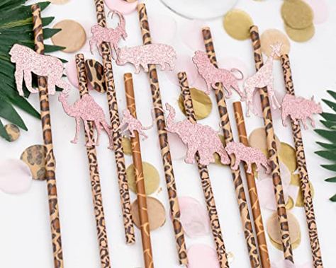 Pink Safari Birthday Party Decoration, Two Wild Table Decor, Two Wild Birthday Party Decorations, Glam Safari Party, Safari Birthday Party Girl, Pink Safari Birthday Party, Pink Safari Baby Shower, Safari Baby Shower Girl, Safari Baby Girl