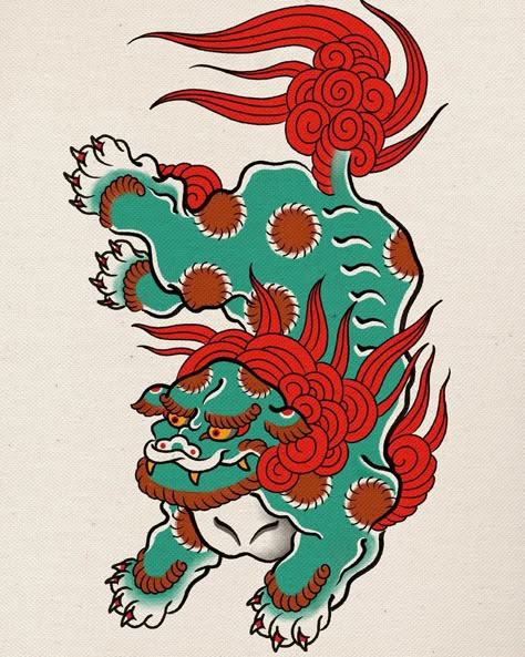 Foo Dog Design, Fu Dog Tattoo, Japanese Reference, Japanese Foo Dog, Japanese Snake, Foo Dog Tattoo Design, Japanese Snake Tattoo, Getting Tattooed, Foo Dog Tattoo