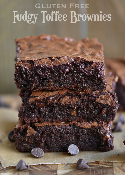 Toffee Brownies, Best Ever Brownies, Homemade Apple Crisp, The Best Brownies, Flourless Brownies, Toffee Chips, Flourless Cookies, Mom On Timeout, Gluten Free Brownies