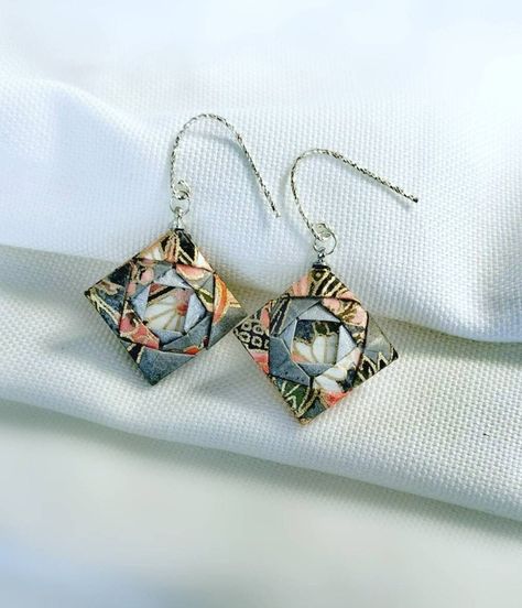 Earrings Paper, Origami Jewelry, Elephant Earrings, Paper Earrings, Earring Handmade, Handmade Earring, Jewelry Simple, Earring Tutorial, Paper Jewelry