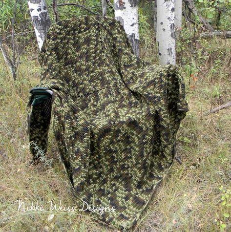 Crochet Camo Hunter Man Cave Blanket | Craftsy