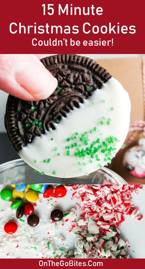 Half Dipped Oreos, Oreo Christmas Cookies, Chocolate Covered Oreos Christmas, Gourmet Holiday Cookies, Gingerbread Sandwich Cookies, Oreo Christmas, Christmas Cookie Frosting, Holiday Cookies Decorated, Food Basics