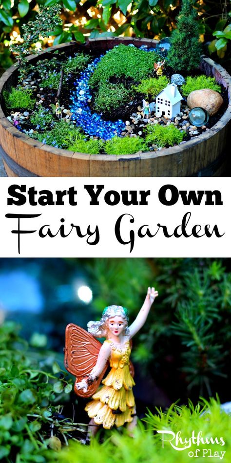 Make A Fairy Garden, Make A Fairy, Deck Backyard, Play Garden, Fairy Garden Designs, Miniature Gardens, Faeries Gardens, Porch Deck, Garden Steps