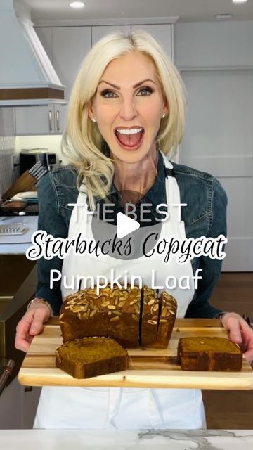 LORAfied | HACKS: Home • Kitchen • Life on Instagram: "STARBUCKS COPYCAT PUMPKIN LOAF + SURPRISE GIVEAWAY! 
25 followers will receive a $10. Starbucks Gift Card!
🎃 Follow @LORAfied 
🎃 Like this post
🎃 Tag a friend
Followers will be picked at random by and announced in my stories on October 11 🤗
NO PURCHASE IS NECESSARY TO ENTER OR WIN. This giveaway is in no way sponsored, endorsed, administered by, or associated with Instagram®
💗 Lora

Pumpkin Spice Series EP: 7
Starbucks Copycat Pumpkin Loaf
INGREDIENTS:

(Bowl 1)
4 eggs 
1 cup avocado oil (or oil of choice)
2/3 cup water
1 (15 oz) can pure pureed pumpkin
1 cup packed brown sugar

(Bowl 2)
3 1/2 cups flour
2 cups white sugar
2 teaspoon baking soda
1 1/2 teaspoon salt
2 teaspoon ground cloves
1 teaspoon pumpkin pie spice
1/2 teaspoon Pureed Pumpkin, Pumpkin Treats, Loaf Cake Recipes, Pumpkin Loaf, Loaf Cakes, Starbucks Pumpkin, Pumpkin Treat, Starbucks Gift Card, Starbucks Gift