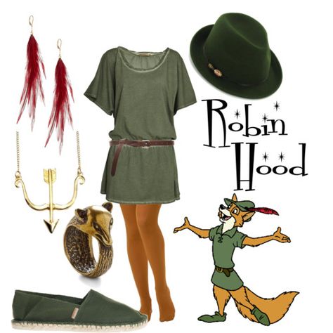 robin hood hat women | Robin Hood - Polyvore Robin Hood Hat, Robin Hood Costume, Miss Patina, Robin Hood Disney, Clothing Board, Disney Themed Outfits, Hood Hat, Bow Arrow, Disney Bound Outfits