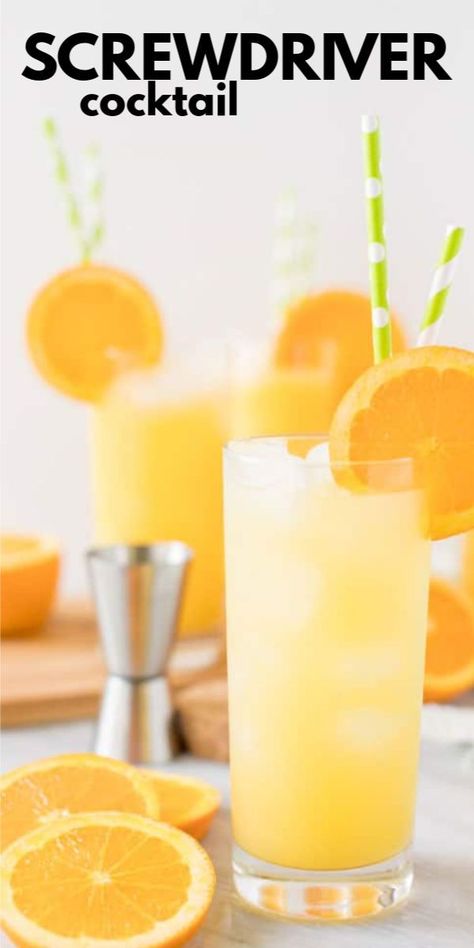 Orange Vodka Drinks, Screwdriver Drink Recipe, Screwdriver Drink, Screwdriver Cocktail, Homemade Orange Juice, Orange Juice Cake, Vodka Mixed Drinks, Vodka Orange, Orange Juice Cocktails