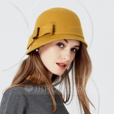 [£ 21.00] Ladies' Beautiful Wool With Bowknot Bowler/Cloche Hat (196142395) Hat Ideas For Women, Types Of Hats For Women, Cloche Hats, Round Hat, Women Hats Fashion, Kentucky Derby Hats, Bowler Hat, Women Fashion Edgy, Wool Winter