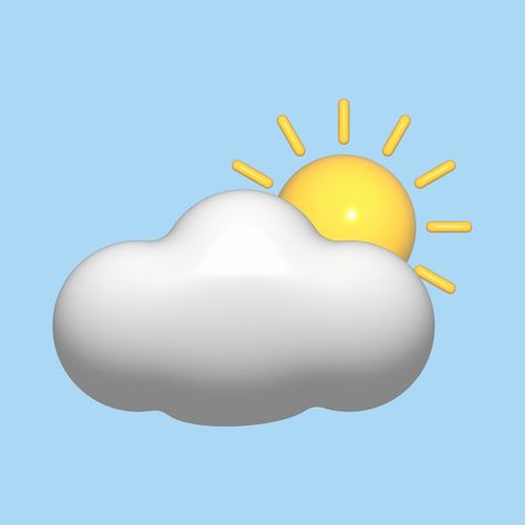 Sky Symbol, Snow Icon, Sunshine Vibes, Cloud City, Cloud Icon, Weather Icons, Sun And Clouds, Sun Sky, Ios App Icon Design