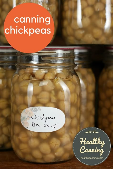 Canning Dried Chickpeas, Pickles Canning Recipes, Canned Peas, Healthy Canning, Canning Beans, Chickpea Fries, Pickles Canning, Saag Paneer, Pressure Canning Recipes