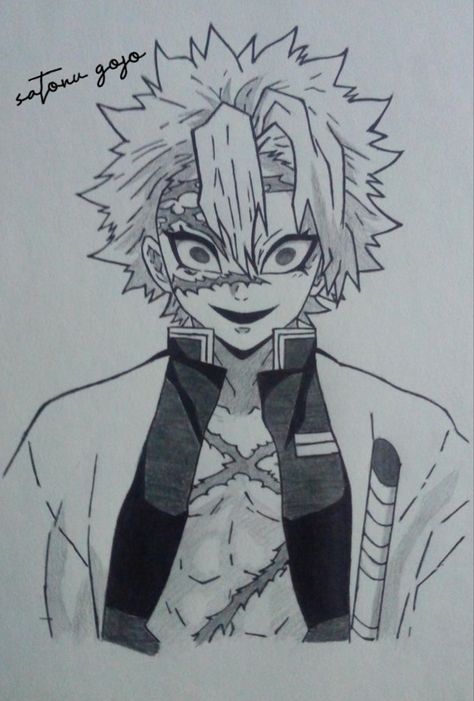 Sanemi Shinazugawa The Ohagi Hashira (His Ohagi flew away:( ) Anime Demon Slayer Drawing, Easy Sketch Drawing, Demon Slayer Sketch, Demon Slayer Drawing, Naruto Drawings Easy, Anime Graphics, Naruto Sketch Drawing, Drawing Books, Pool Art