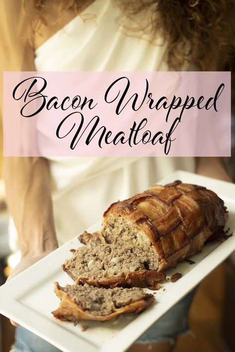 Bacon Wrapped Meatloaf - Maria Mind Body Health Paleo Meatloaf, Protein Sparing Modified Fast, Keto Meatloaf, Bacon Meatloaf, Bacon Wrapped Meatloaf, Maria Mind Body Health, Maria Emmerich, Good Meatloaf Recipe, Easy Bacon