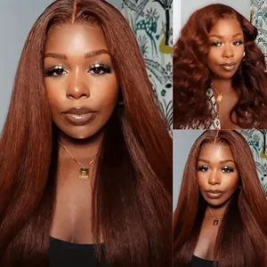 Faster shipping. Better service Straight Hair Highlights, Brown Lace Front Wig, Cuban Twist Hair, Full Lace Wig Glueless, Tangle Free Hair, Yaki Hair, Straight Weave Hairstyles, Curly Lace Front Wigs, Human Braiding Hair