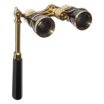 Opera Glasses / Binoculars Black with Gold Trim w/ Built-In Extendable Handle Opera Night, Opera Glasses, Beautiful Evening, Headdress, Gold Trim, Binoculars, Crystal Clear, Opera, Personal Style