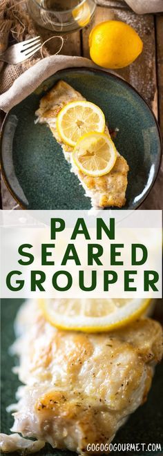 Pan Seared Grouper is a fast, easy, and healthy dinner than is ready in under 30 minutes! Seared on the stove and finished in the oven, the fish is crisp outside and moist inside. via @gogogogourmet Pan Seared Grouper, Grouper Fish Recipes, Grouper Recipes, Seafood Dinner Party, Recipes Fish, Fast Dinners, Fish Dinner, Seafood Dinner, Pan Seared