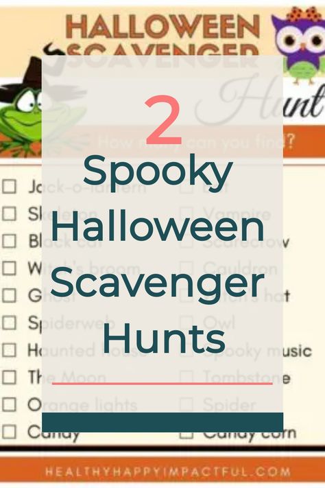 2 Spooky Halloween Scavenger Hunts Halloween Outdoor Scavenger Hunt, Halloween Scavenger Hunt For Kids Free Printables, Halloween Scavenger Hunt Ideas, Halloween Activities At Home, Halloween Scavenger Hunt For Teenagers, Halloween Treasure Hunt For Kids Outside, Halloween Decoration Scavenger Hunt, Halloween Picture Scavenger Hunt, Halloween Scavenger Hunt For Kids