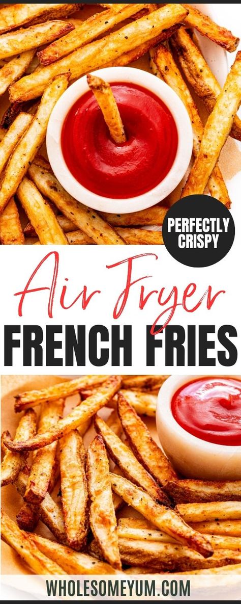 Swank Diet, Air Fry French Fries, Air Fryer Fries, Perfect French Fries, Air Fryer French Fries, French Fried Potatoes, Homemade Fries, Making French Fries, French Fries Recipe