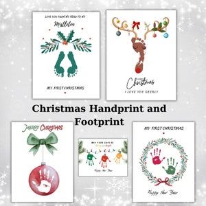 Christmas Hand And Foot Print Art, Christmas Footprint Art, Mistletoe Footprint, Reindeer Footprint, Christmas Footprint, Craft Handprint, Christmas Handprint Crafts, Christmas Handprint, Handprint Keepsake