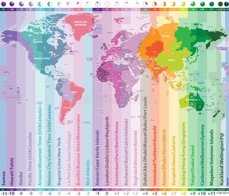 Map Monde, World Map Continents, Time Zone Map, World Time Zones, Bilingual Activities, Country Names, World Geography, Vector Map, School Help