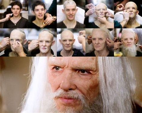 It takes about 4 hours for Colin Morgan to turn into old Merlin. So cool to see the process! Old Merlin, Merlin Show, Sherlock Holmes Benedict, Merlin Colin Morgan, Merlin Series, Watson Sherlock, Merlin Fandom, Merlin Cast, Benedict Sherlock