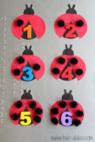 DIY Magnetic Ladybug Counting Game from Twodaloo at B-InspiredMama.com Ladybug Counting, Insects Preschool, Bugs Preschool, Insect Activities, Preschool Counting, Creative Math, Insects Theme, Learn Numbers, Counting Games