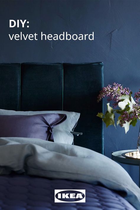 Take your bedroom to the next level with this IKEA hack. Diy Padded Headboard, Bed Frame Hack, Ikea Headboard Hack, Headboard Hack, Ikea Headboard, Malm Bed Frame, Ikea Malm Bed, Malm Bed, Headboard Ideas