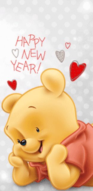 New Year Graphics, Card Bookmark, Pooh Corner, Baby Disney Characters, Bookmark Printable, Anul Nou, Happy New Year Gif, Love Bears All Things, Bookmark Ideas