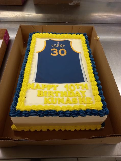 Sheet Cake Designs, Happy 10th Birthday, Stephen Curry, Sheet Cake, 10th Birthday, Cake Designs, Birthday Cake, Cake, Birthday