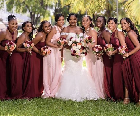 Blush Pink And Red Wedding Theme, Burgundy And Pink Wedding Theme, Burgundy And Blush Wedding Groomsmen, Red Wine Wedding Theme, Red Pink And White Wedding Theme, Pink And Maroon Wedding, Maroon And Pink Wedding, Marsala Wedding Color, Roman Wedding