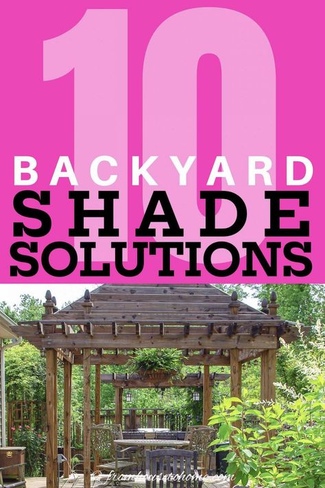 Diy Backyard Shade Ideas, Diy Backyard Shade, Outdoor Shade Ideas, Tuscan Landscape Design, Backyard Shade Ideas, Diy Patio Cover, Diy Pergola Kits, Deck Shade, Deck Or Patio