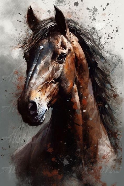 Horse Art Painting, Horse Portrait Painting, Horse Paintings Acrylic, Horses Artwork, Art Portrait Painting, Hyperrealism Paintings, Horse Canvas Painting, Horse Art Drawing, Horse Posters