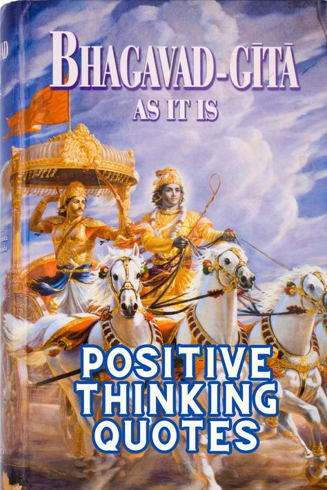 Bhagavad Gita brings self-realization. The holy book is the Song of the Divine. Knowledge of the entire cosmos lies in Gita. Learning about Srimad Bhagavatam not only kindles positive thinking but also brings victory in your spiritual battle and makes your life successful. Quotes On Positive Thinking, Bhagavad Gita Quotes, Spiritual Battle, Srimad Bhagavatam, Gita Quotes, Beginner Books, Thinking Quotes, Rumi Quotes, Self Realization