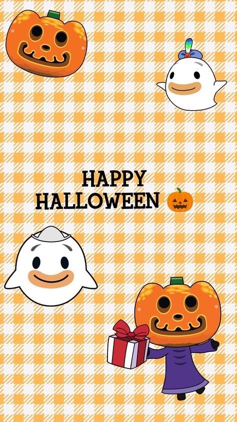 Halloween Acnh, Seasonal Backgrounds, Acnh Halloween, Halloween Wallpaper Cute, Animal Crossing Fan Art, Acnh Ideas, Animal Crossing Pocket Camp, Ios Wallpapers, Halloween Animals