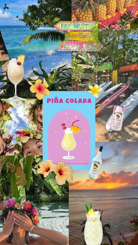 Pina colada aesthetic • • • • #wallpaper #aesthetic #explore #fyp #vintage #vintagewallpaper Pina Colada Aesthetic, Pina Colada Malibu, Sup Fishing, Coconut Dream, Juice Bar, Pink Lemonade, Pina Colada, Vintage Wallpaper, Wallpaper Aesthetic