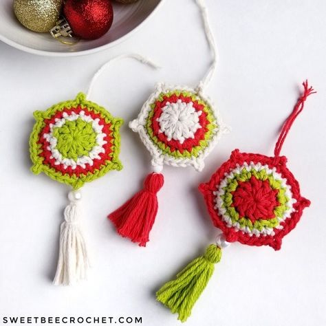 we’re jingling all the way with a special roundup of free Crochet Christmas Ornament Patterns. These charming designs are perfect for decking your halls or adding a handmade touch to your tree. From classic baubles to whimsical characters, these patterns are sure to spread joy and cheer. So, gather your colorful yarns and let’s stitch some holiday happiness together. Crochet Christmas Ornaments Free Pattern, Flat Ornaments, Ornament Crochet Pattern, Gingerbread Heart, Crochet Gingerbread, Ornament Crochet, Bee Crochet, Crochet Christmas Ornaments Free, Crochet Ornament Patterns