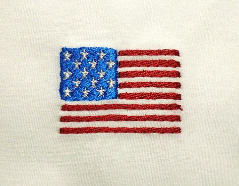 American Flag Mini Embroidery Design by BroderieCreative on Etsy Patriotic Embroidery, Usa Embroidery, Mini Embroidery, Embroidery Tshirt, Flag Embroidery, Basic Embroidery Stitches, Gift Design, Patriotic Gifts, 4th July