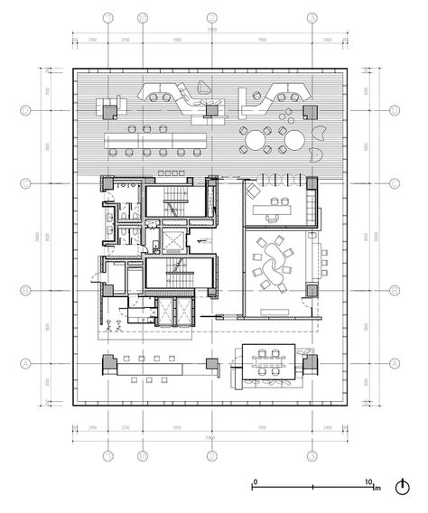 Gallery of Tianzhu Marketing Center / Tsushima Design Studio - 16 Marketing Office Interior Design, Design Studio Floor Plan, Marketing Office Design, Lobby Plan, Hotel Business Center, Office Building Plans, Office Layout Plan, Lobby Designs, Studio Floor Plans