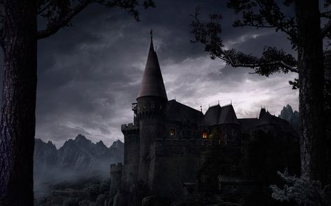 HD Wallpaper | Background ID:90023 Gothic Castles, Castle Movie, Vampire Castle, Castle Exterior, Spooky Castles, Story Images, Romance Aesthetic, Arte Occulta, Dracula Castle