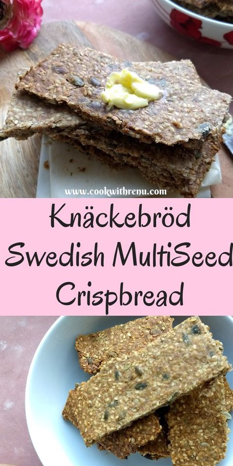 Crispbread Recipe, Cracker Bread, Kids Lunch Boxes, Scandinavian Food, Rye Flour, Healthy Vegan Snacks, Butter Cheese, Global Cuisine, Cracker Recipes