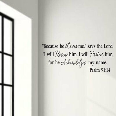 Bible Wall Decals, Bible Verse Wall Decals, Vinyl Wall Quotes, Vinyl Quotes, I Believe In Love, In Christ Alone, I Know The Plans, Love Is Patient, He Loves Me