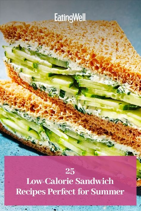 Low Calorie Cucumber Sandwiches, Eating Well Cucumber Sandwich, Sandwiches With Spinach, Vegetarian Protein Sandwich, Low Calorie Vegetarian Sandwich, Low Calorie Turkey Sandwich, Healthy Veggie Sandwich, Healthy Sandwiches Vegetarian, Turkey Cucumber Sandwich