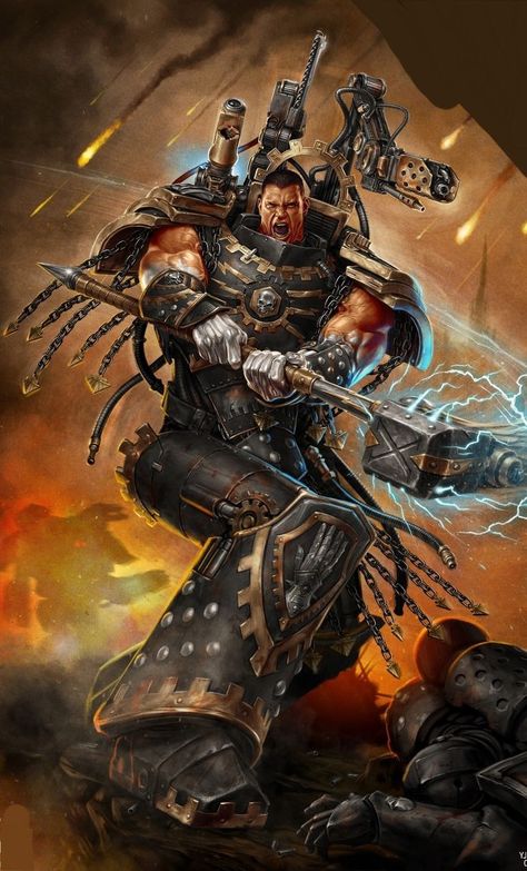 Warhammer 40k Primarchs Art, Ferrus Manus Art, Iron Hands Horus Heresy, Iron Hands 40k Art, Primarchs 40k Art, Warhammer 40000 Wallpaper, Iron Hands 40k, Warhammer Primarch, 40k Primarchs