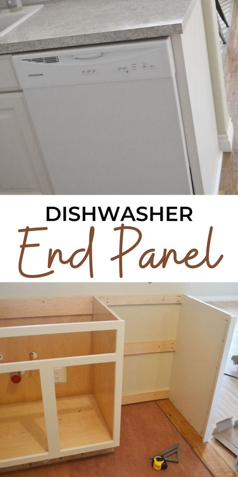 Dishwasher Hole Ideas, Dishwasher Cabinet, Small Kitchen Ideas Layout, Building A Kitchen, The Dishwasher, Shop Cabinets, Basement Bar, Heated Floors, Diy Cabinets