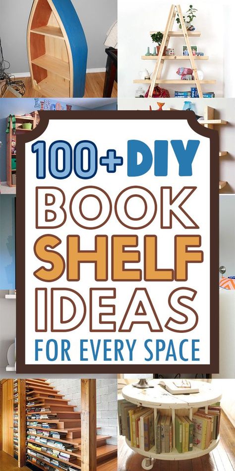 2x6 Bookshelf Diy, Cool Diy Shelves, Unique Diy Bookshelves, Bookshelves Diy Easy, Cheap Diy Furniture Easy, Diy Shelves Easy Cheap, Diy Small Bookshelf, Repurpose Bookshelf Ideas, Bookshelf Diy Plans