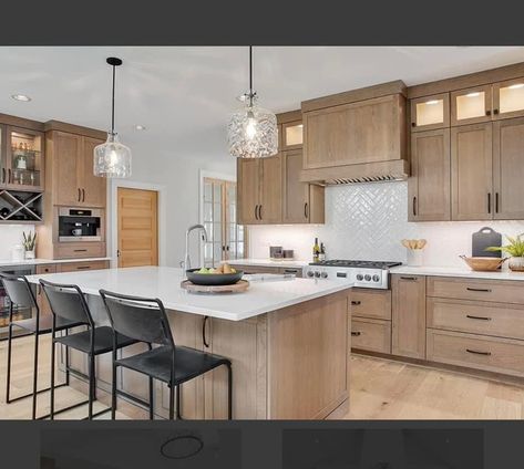 Light Floors Dark Cabinets, Kitchen Counter Inspiration, Kitchen Columns, Complete House Renovation, Sunset Kitchen, West Linn Oregon, Colored Cabinets, Kitchen Range Hoods, Lake Kitchen