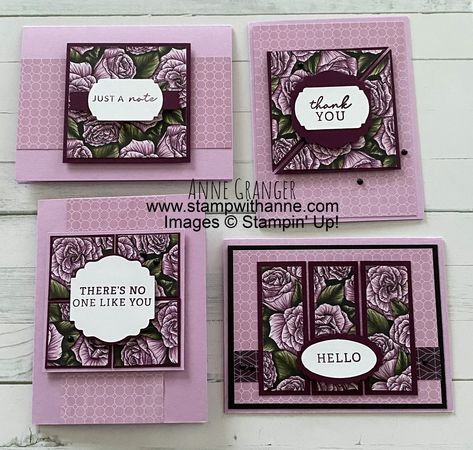 Come join me over on my blog where I share the details and video on how to create these 4 cards from one sheet of 6 by 6 Designer Series Paper. Stampin Up Cards Using Designer Series Paper, Dsp Cards, Easy Cards, Card Sketch, One Sheet Wonder, Wink Of Stella, Designer Series Paper, Flower Stamp, Su Cards